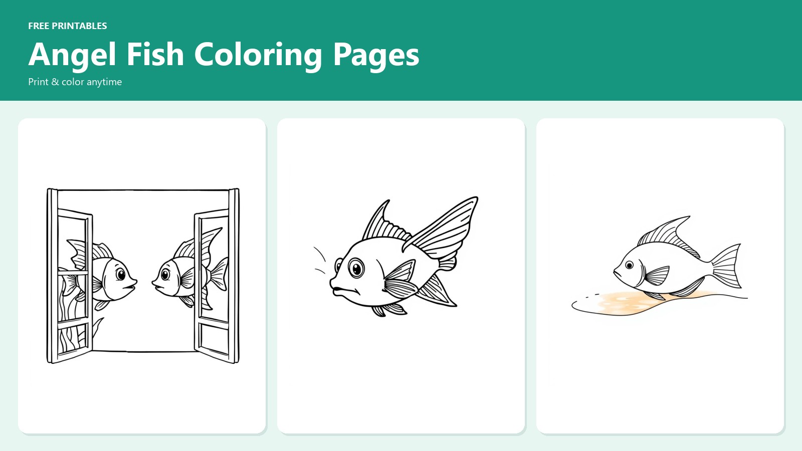 Angel Fish Coloring Pages