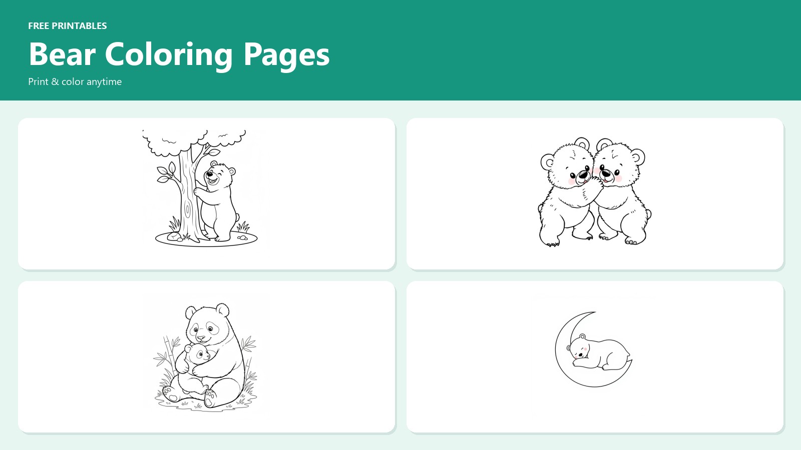 Bear Coloring Pages
