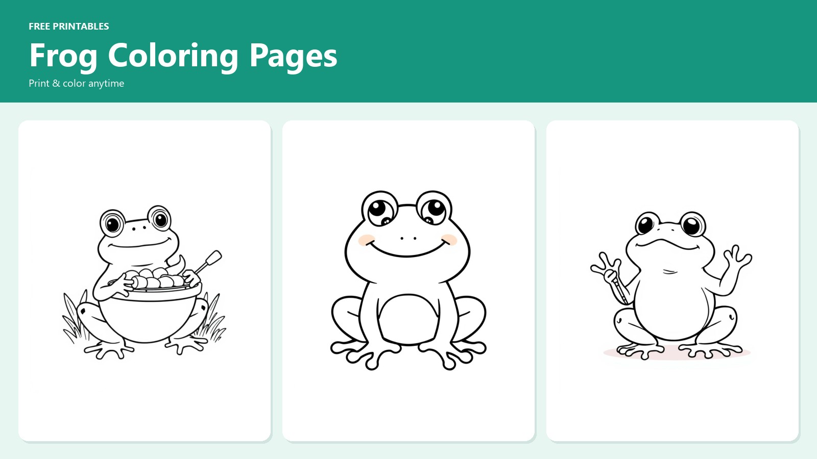 Frog Coloring Pages