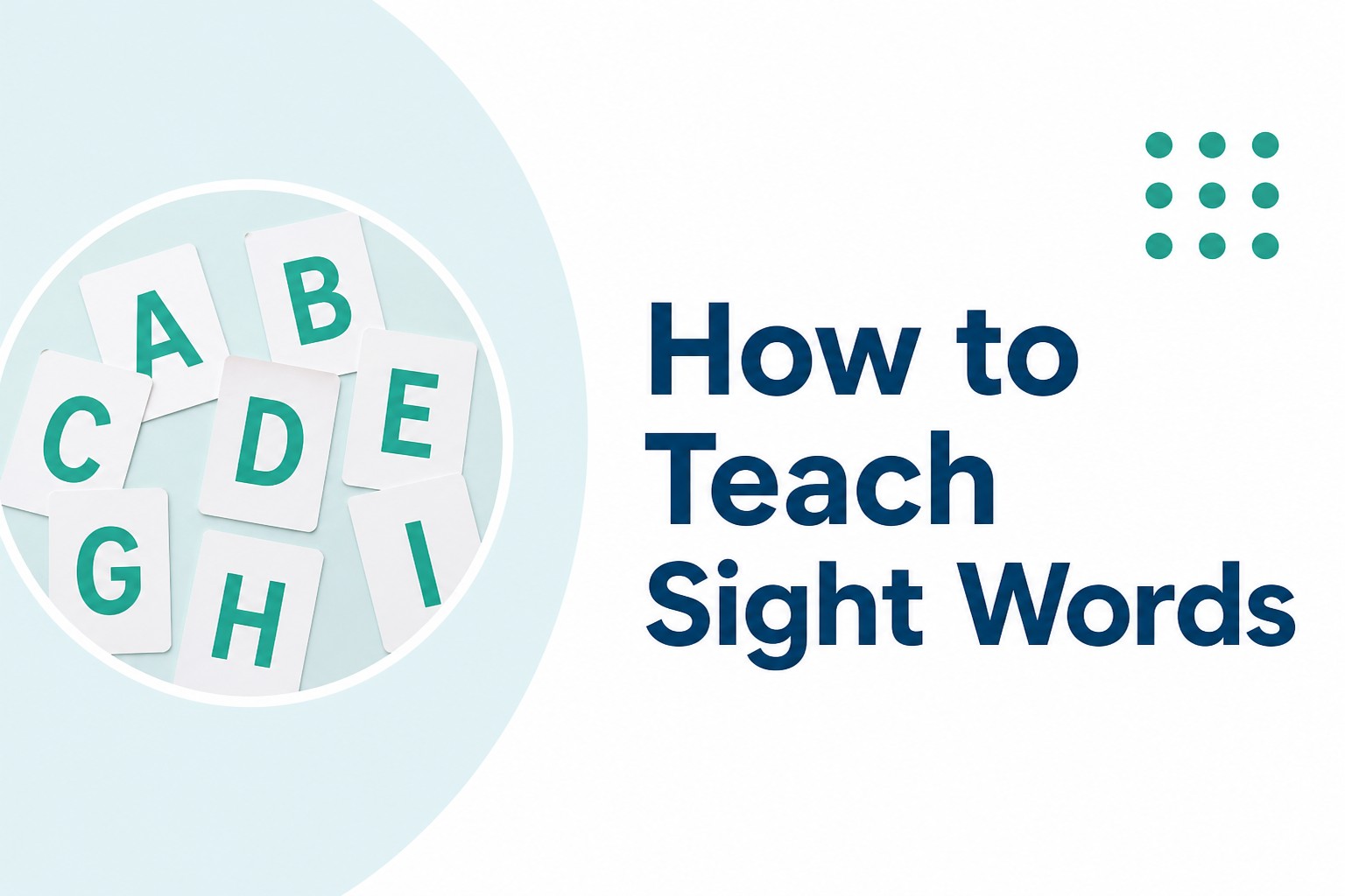 How to Teach Sight Words