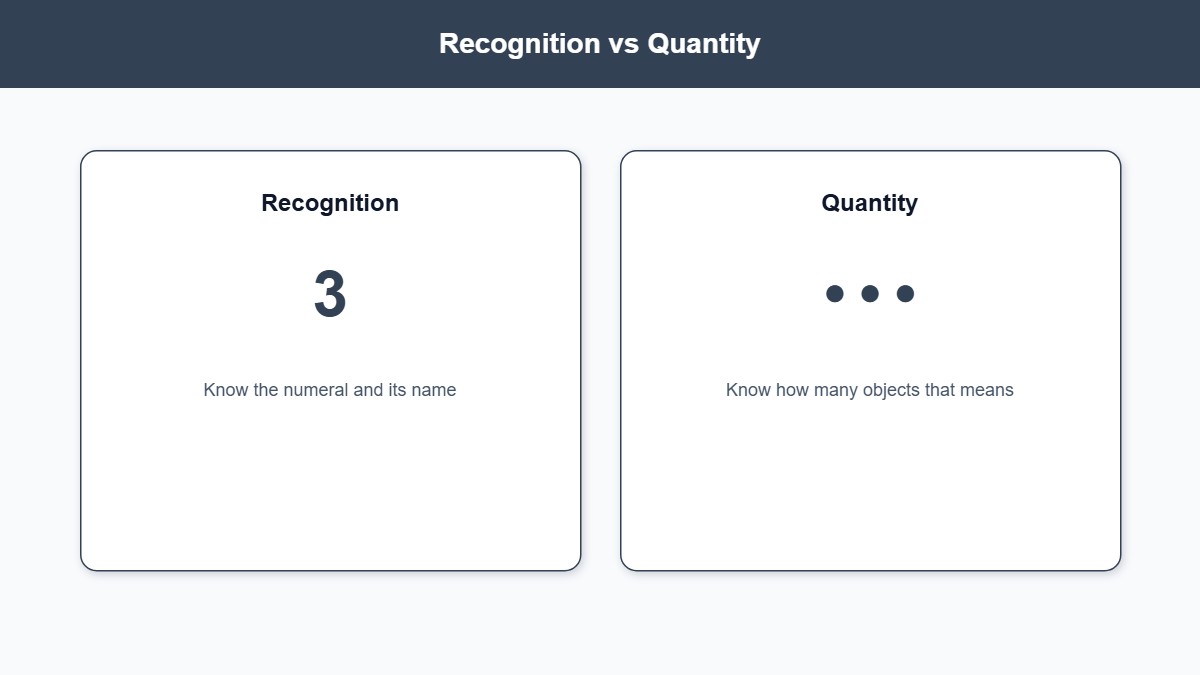 Infographic separating number recognition from understanding quantity