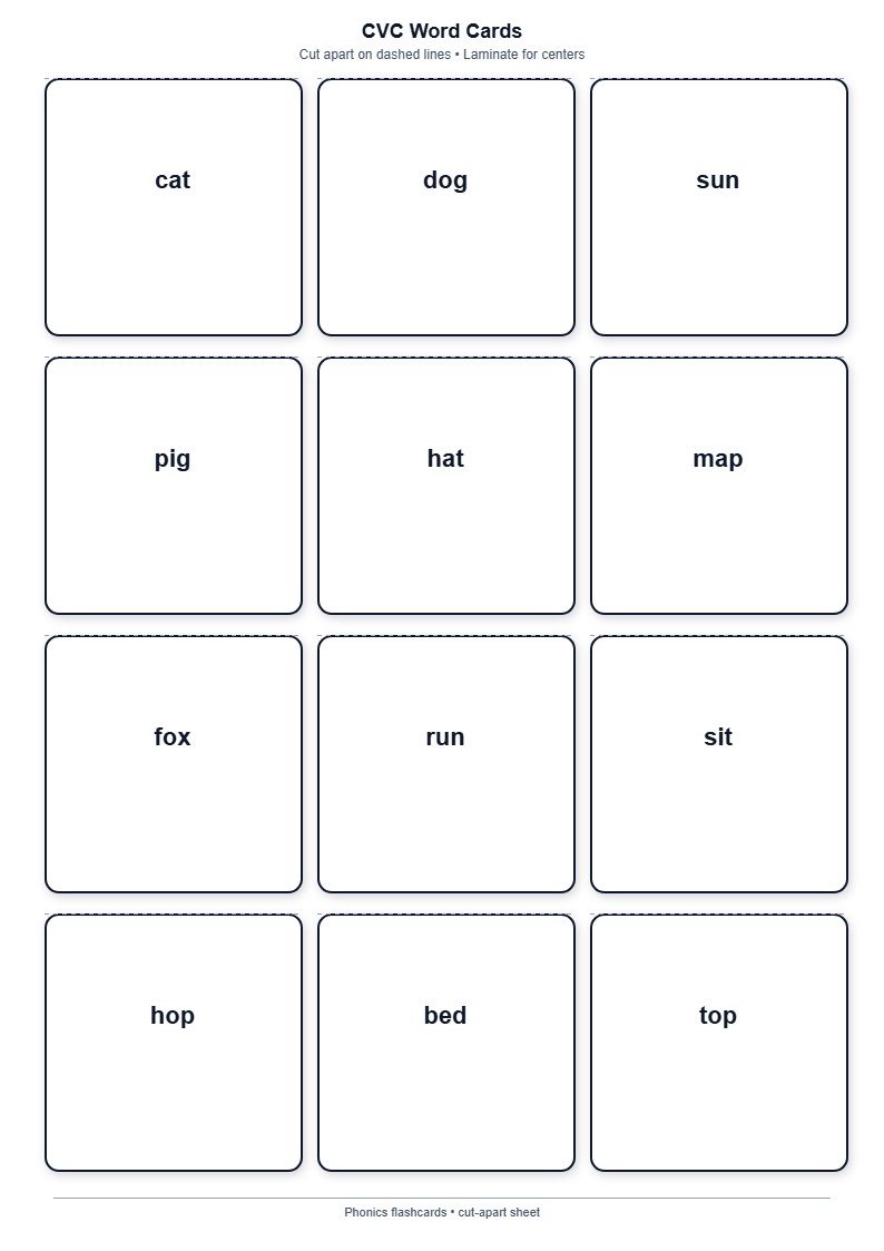 CVC Word Cards