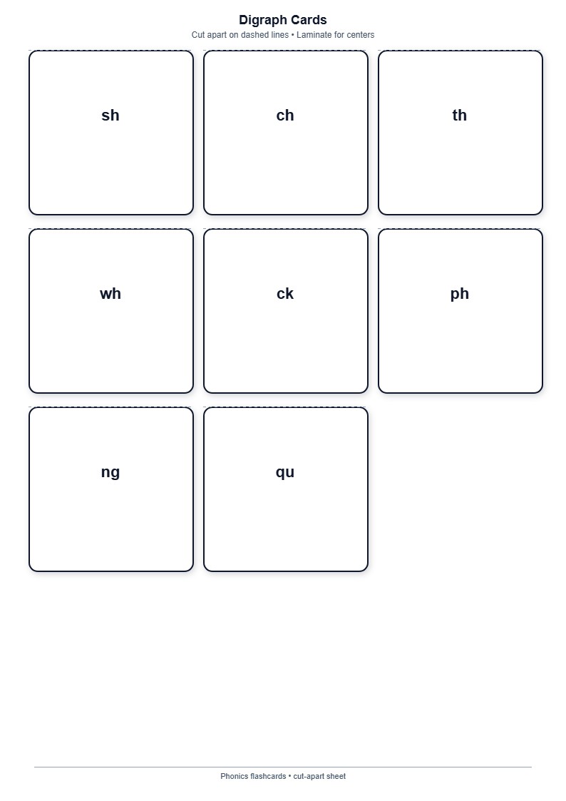 Digraph Cards