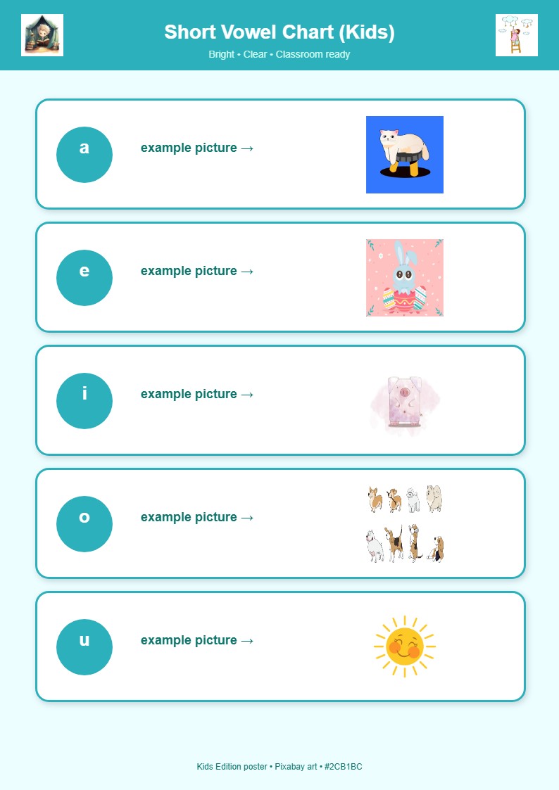 Short Vowel Chart (Kids)