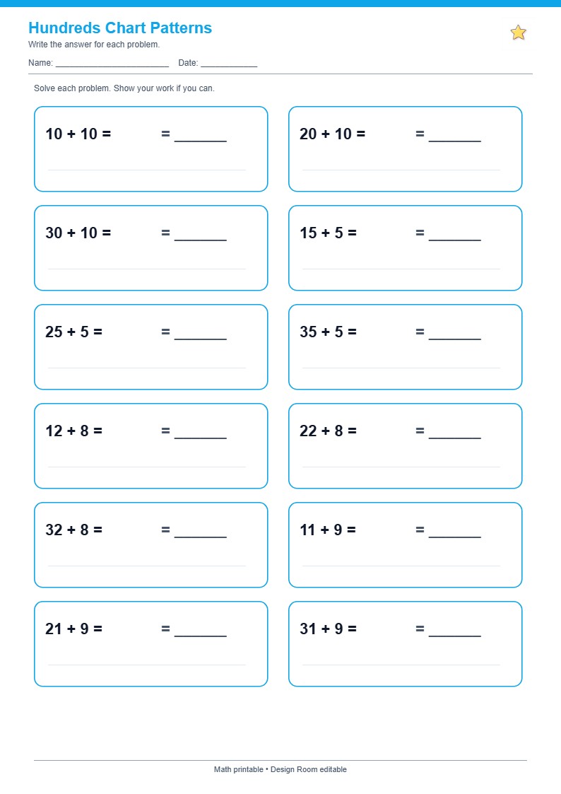 Hundreds Chart Patterns