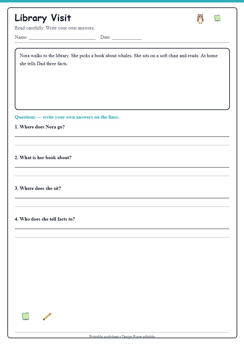 Library Visit — Comprehension