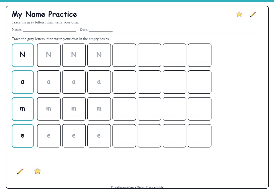 My Name Practice