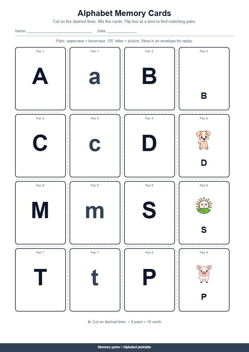 Alphabet Memory Cards
